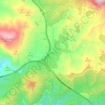 Mappa topografica La Gorgoracha, altitudine, rilievo