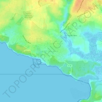Mappa topografica Port Bourgenay, altitudine, rilievo