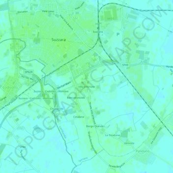 Mappa topografica Villa Inferiore, altitudine, rilievo