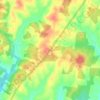 Mappa topografica Shelby, altitudine, rilievo