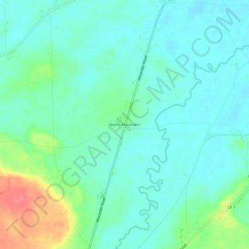 Mappa topografica North Alexander, altitudine, rilievo
