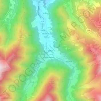 Mappa topografica Stillom, altitudine, rilievo