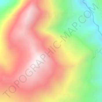 Mappa topografica Las Alamos, altitudine, rilievo