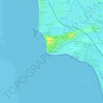 Mappa topografica Les Boucholeurs, altitudine, rilievo