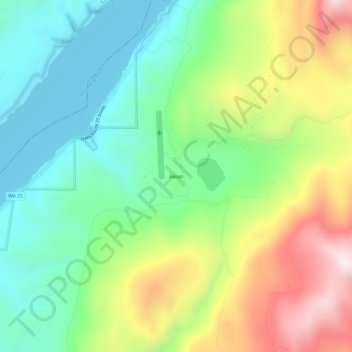 Mappa topografica Bissel, altitudine, rilievo