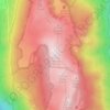 Mappa topografica Crêt de la Goutte, altitudine, rilievo