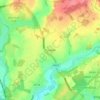 Mappa topografica Tonwell, altitudine, rilievo