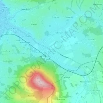 Mappa topografica Irrsdorf, altitudine, rilievo