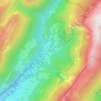 Mappa topografica La Rivière, altitudine, rilievo