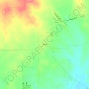 Mappa topografica Whitt, altitudine, rilievo