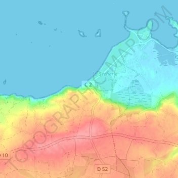 Mappa topografica Le Vougot, altitudine, rilievo