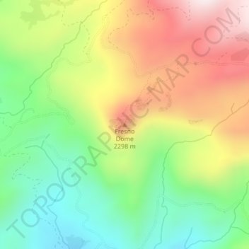 Mappa topografica Fresno Dome, altitudine, rilievo
