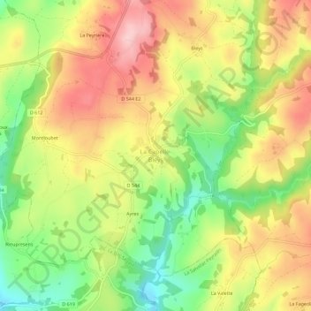 Mappa topografica La Capelle-Bleys, altitudine, rilievo