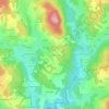 Mappa topografica Coussangettes, altitudine, rilievo