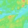 Mappa topografica Shawanaga Lake, altitudine, rilievo