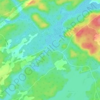 Mappa topografica Ardoch, altitudine, rilievo