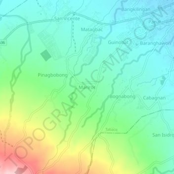Mappa topografica Mariroc, altitudine, rilievo