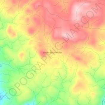 Mappa topografica Zumbi dos Palmares, altitudine, rilievo
