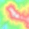 Mappa topografica Mount Baldy, altitudine, rilievo