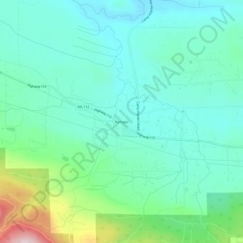 Mappa topografica Ramapo, altitudine, rilievo