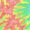 Mappa topografica Graulet, altitudine, rilievo