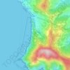 Mappa topografica San Rocco di Camogli, altitudine, rilievo