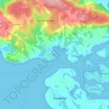 Mappa topografica Villa Mechuque, altitudine, rilievo