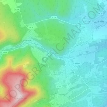 Mappa topografica Kupferhammer, altitudine, rilievo
