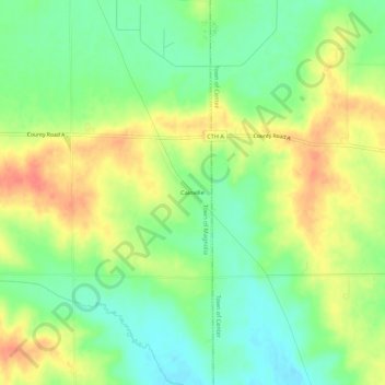 Mappa topografica Cainville, altitudine, rilievo
