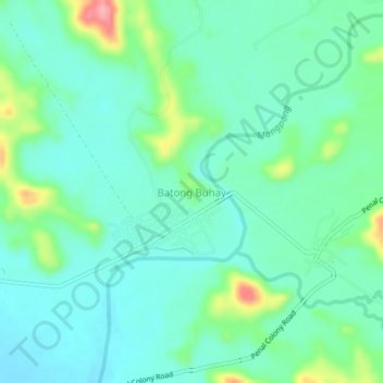 Mappa topografica Batong Buhay, altitudine, rilievo