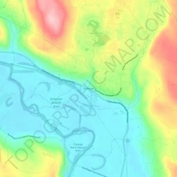 Mappa topografica Stillwater, altitudine, rilievo