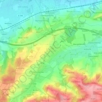 Mappa topografica Armstorf, altitudine, rilievo