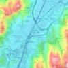 Mappa topografica 桃園圍 To Yuen Wai, altitudine, rilievo