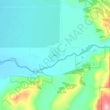 Mappa topografica Kelly, altitudine, rilievo