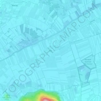 Mappa topografica Lipe, altitudine, rilievo