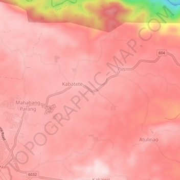 Mappa topografica Kilib, altitudine, rilievo