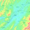 Mappa topografica 溆浦县, altitudine, rilievo