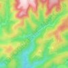 Mappa topografica Authèze, altitudine, rilievo