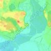 Mappa topografica Gourdan, altitudine, rilievo