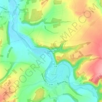 Mappa topografica Risquetout, altitudine, rilievo