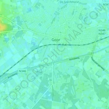 Mappa topografica Kevelhammerhoek, altitudine, rilievo