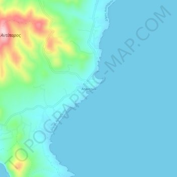 Mappa topografica Soros, altitudine, rilievo