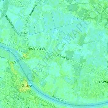 Mappa topografica Molenhoek, altitudine, rilievo