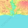 Mappa topografica Port Stanley, altitudine, rilievo