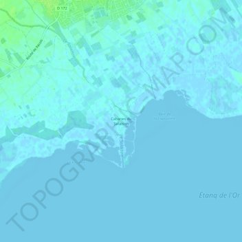 Mappa topografica Cabanes du Salaison, altitudine, rilievo