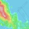 Mappa topografica Heriot Bay, altitudine, rilievo