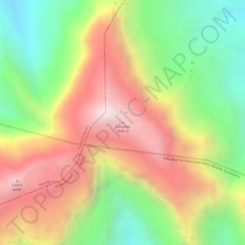 Mappa topografica Kalasubai peak, altitudine, rilievo