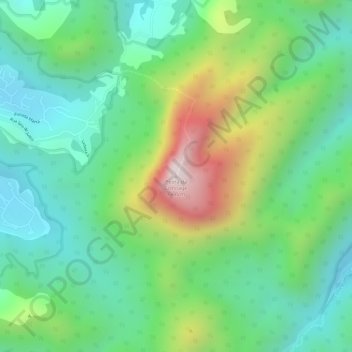 Mappa topografica Pedra da Ermitage, altitudine, rilievo