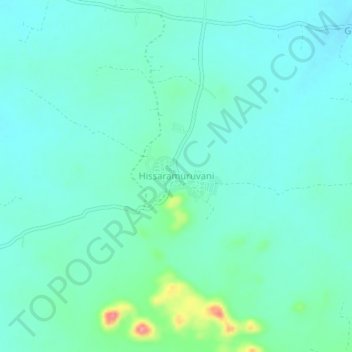 Mappa topografica Hissaramuruvani, altitudine, rilievo