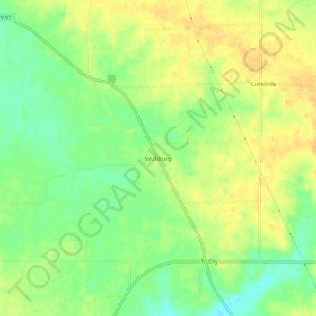 Mappa topografica Vealsburg, altitudine, rilievo